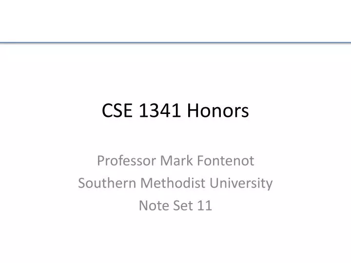 cse 1341 honors