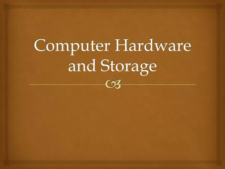 computer hardware and storage