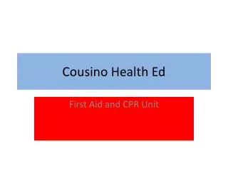 Cousino Health Ed