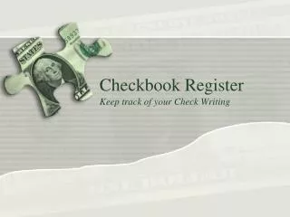 Checkbook Register
