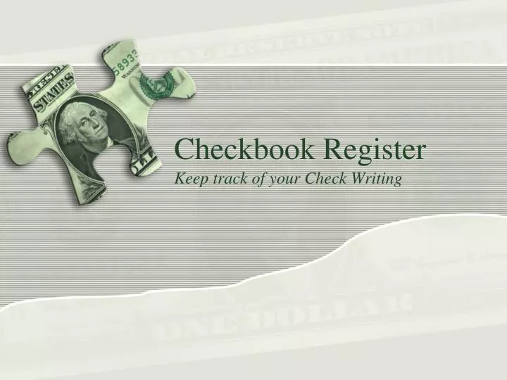 checkbook register