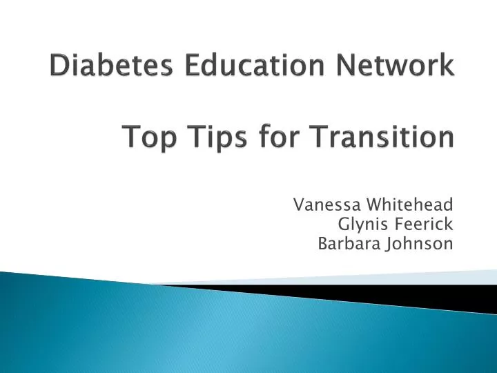 diabetes education network top tips for transition