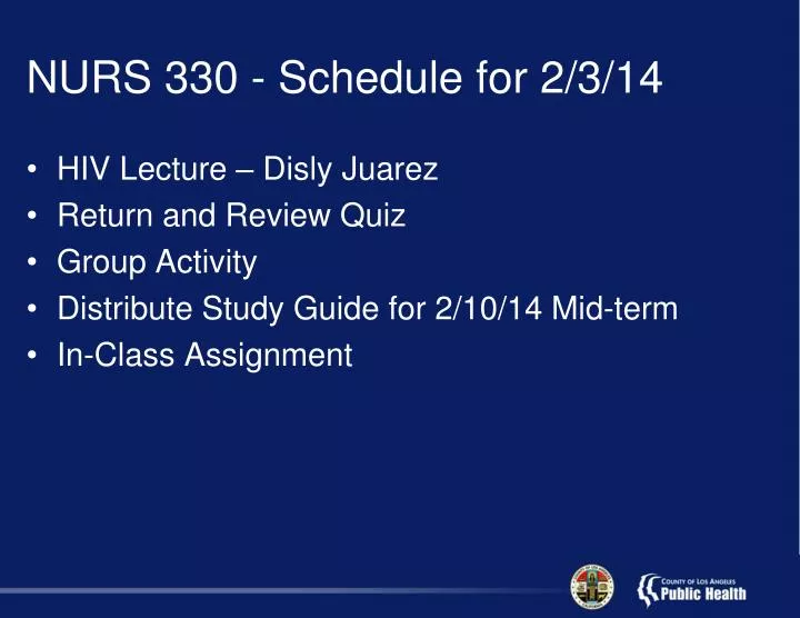 nurs 330 schedule for 2 3 14
