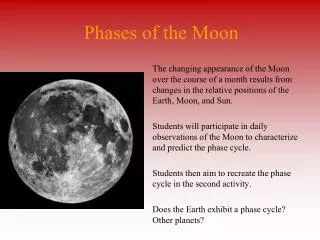 phases of the moon