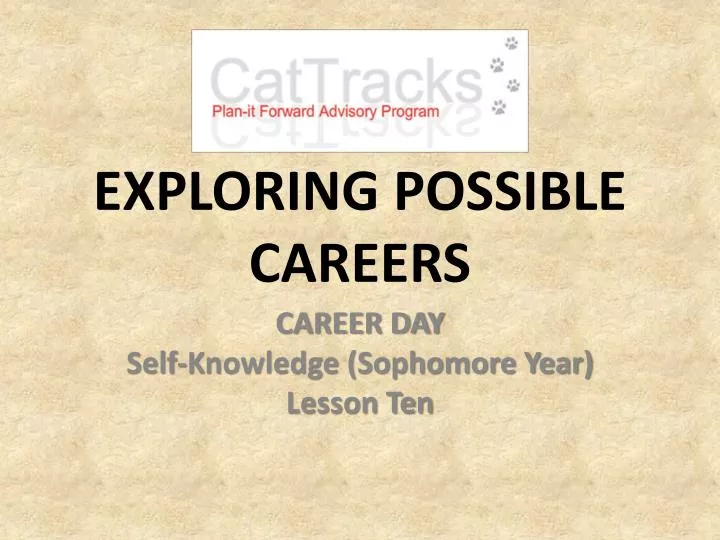 exploring possible careers