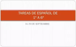 tareas de espa ol de 1 a 6