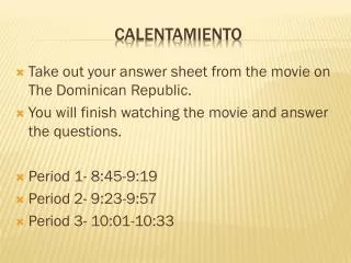 calentamiento