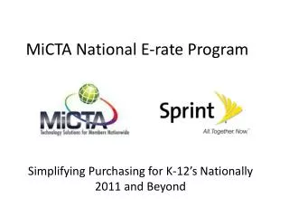 MiCTA National E-rate Program