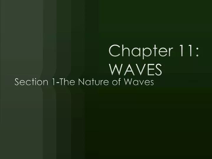 chapter 11 waves