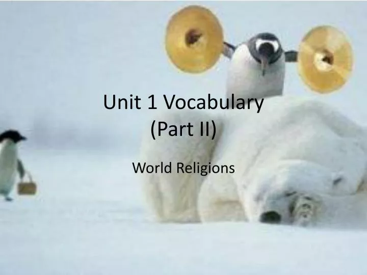 unit 1 vocabulary part ii