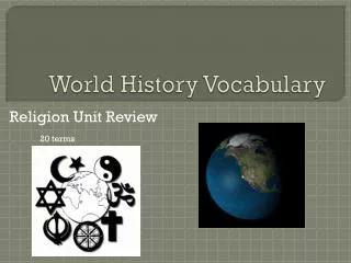 World History Vocabulary