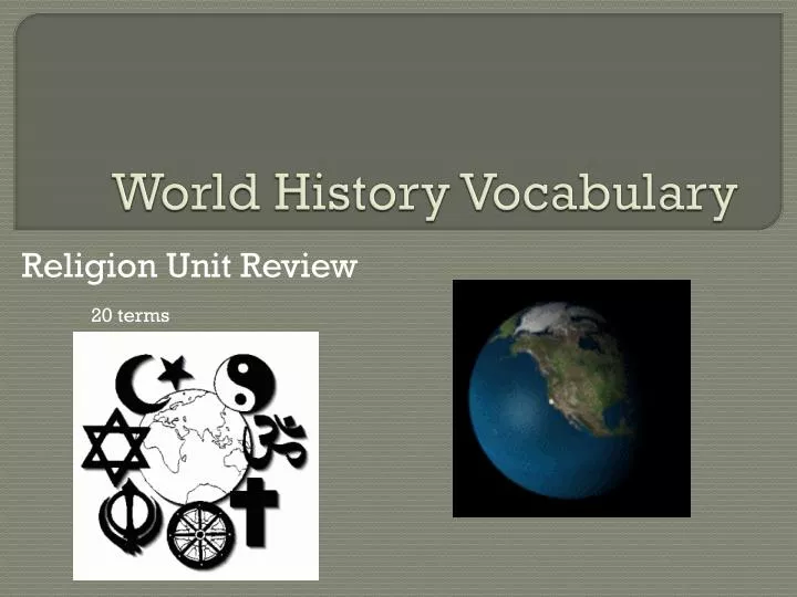 world history vocabulary