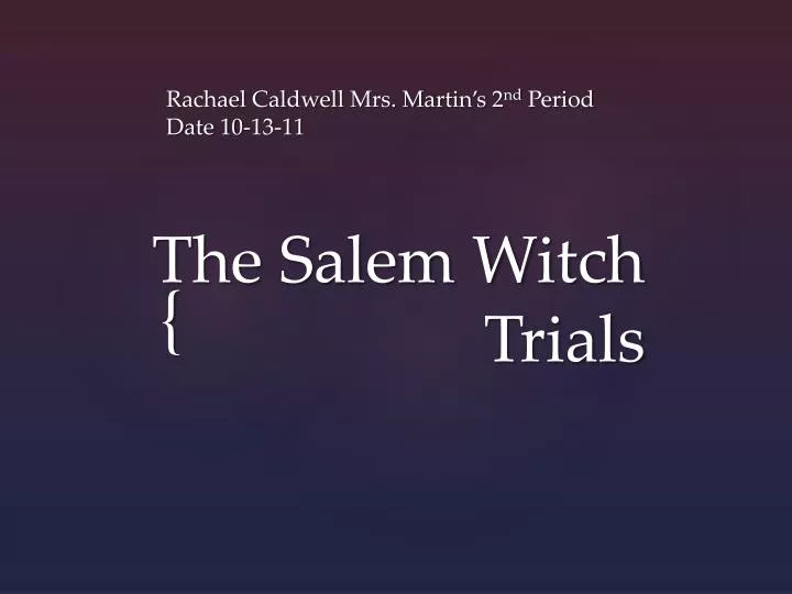 the salem witch trials