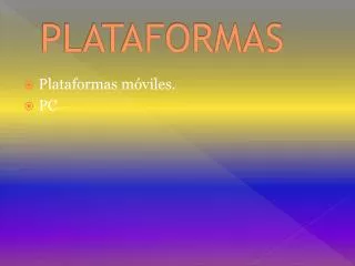 plataformas
