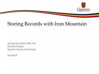 Storing Records with Iron Mountain