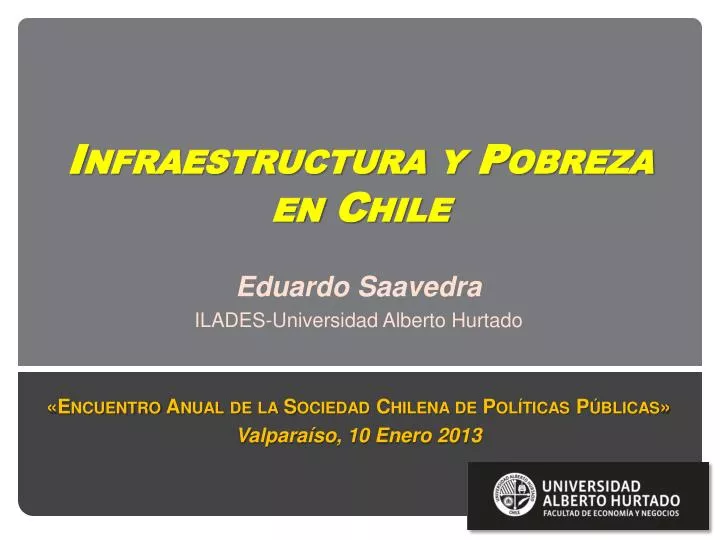 infraestructura y pobreza en chile