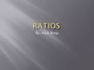 Ratios