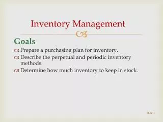 Inventory Management