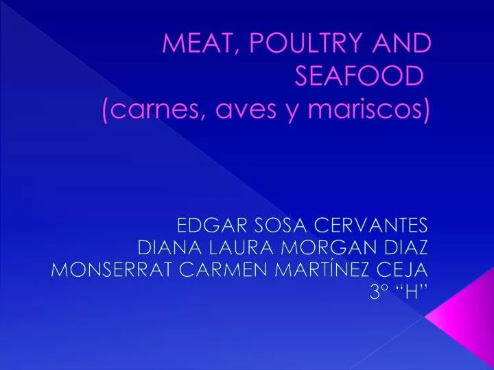 meat poultry and seafood carnes aves y mariscos