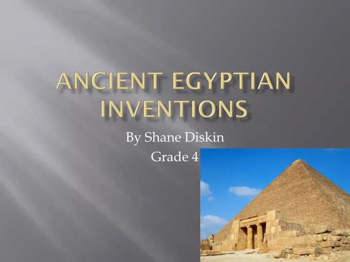 ancient egyptian inventions