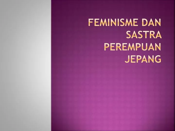 feminisme dan sastra perempuan jepang