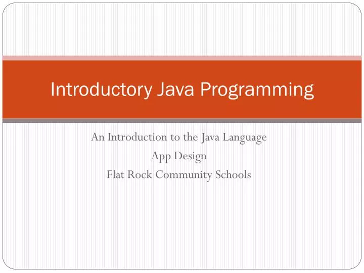 introductory java programming