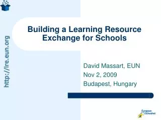 Building a Learning Resource Exchange for Schools