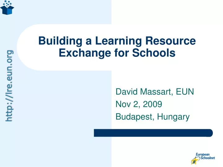 building a learning resource exchange for schools
