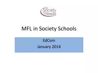 MFL in Society Schools