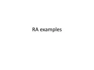 RA examples