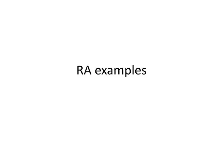 ra examples