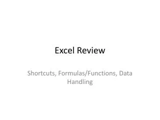 Excel Review