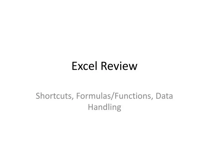 excel review