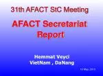 31th AFACT StC Meeting - slide 1