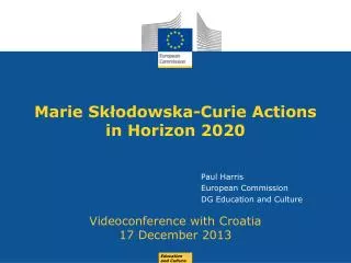 Marie S k?odo wska -Curie Actions in Horizon 2020