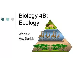 Biology 4B: Ecology