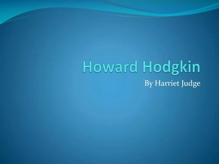 howard hodgkin
