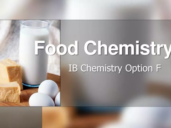 food chemistry