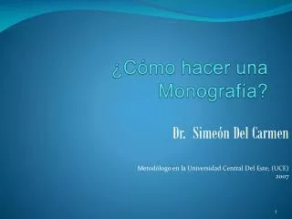 c mo hacer una monograf a