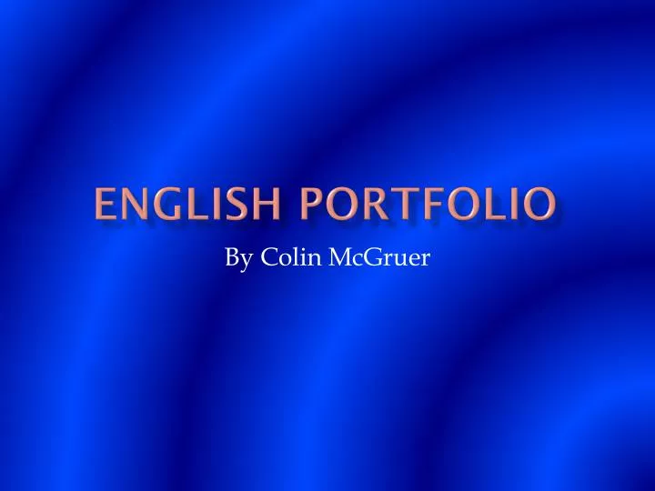 english portfolio