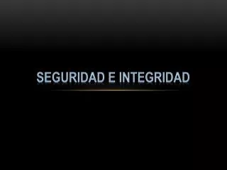 seguridad e integridad