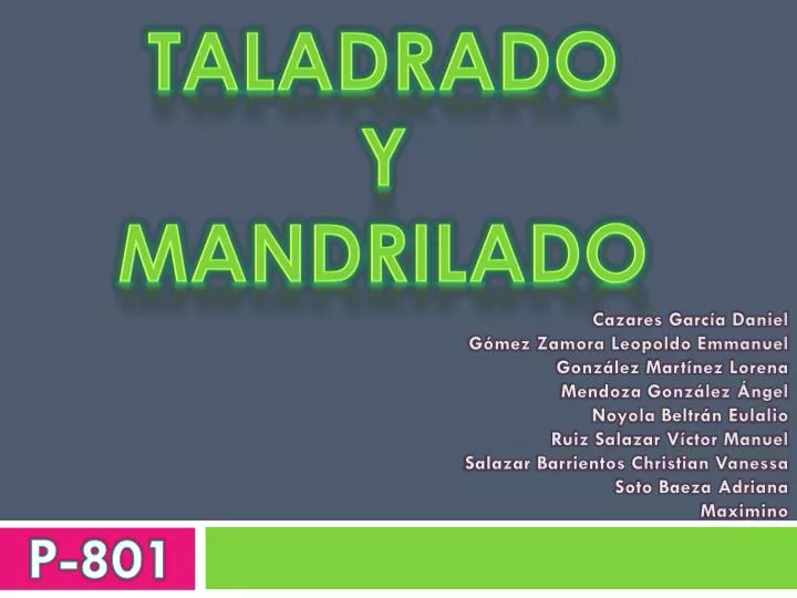 taladrado y mandrilado