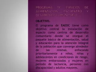 programa de espacios de alimentacion encuentro y desarrollo comunitario