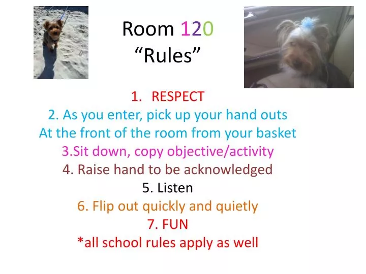 room 1 2 0 rules