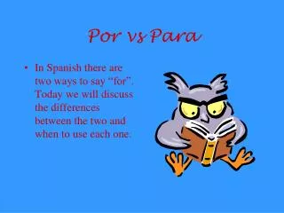 por vs para
