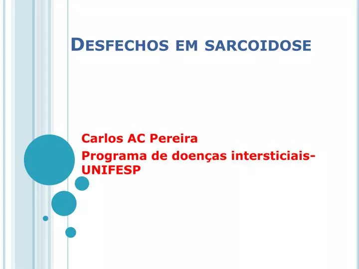 desfechos em sarcoidose