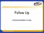 Follow Up - slide 1