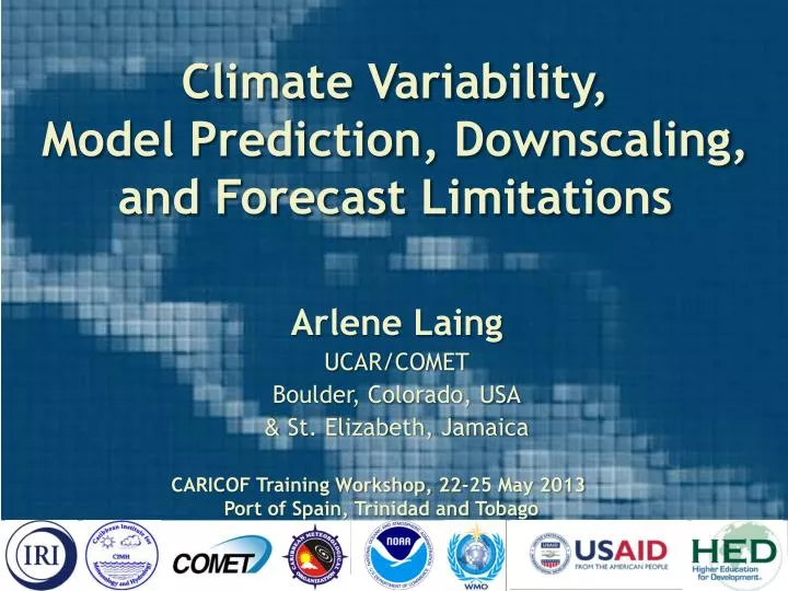 climate variability model prediction downscaling and forecast l imitations