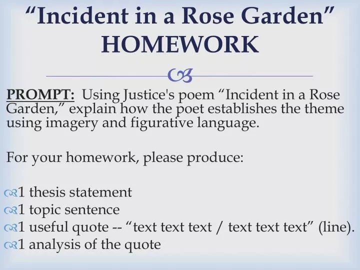 incident in a rose garden homework