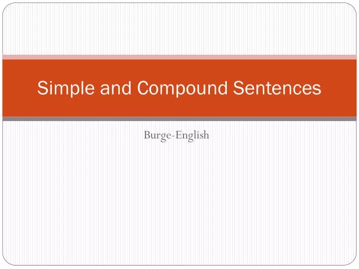 simple and compound sentences